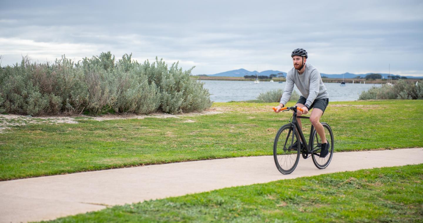 Bike rinding at Werribee South 