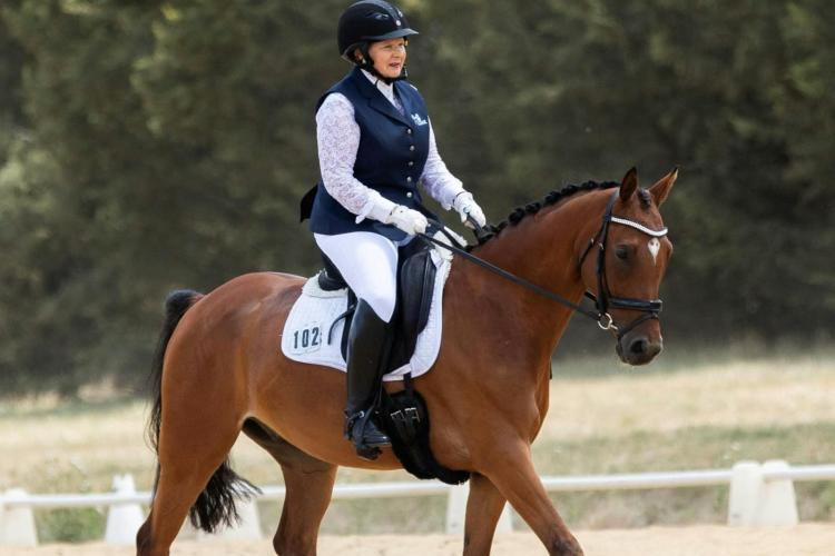 Horse and Rider competing in dressage
