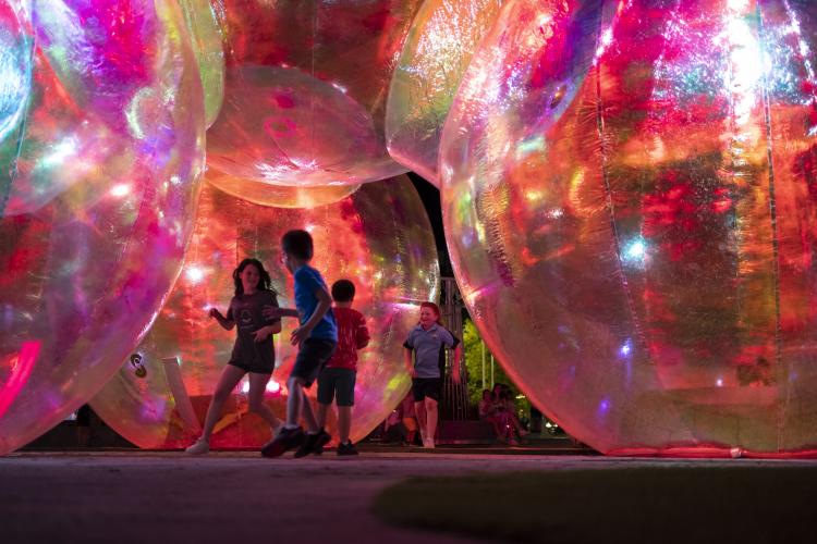 kids playing in Ephemeral Collection by Atelier Sisu