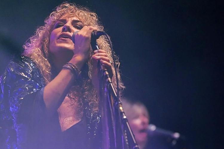 Nikki Canale performs as Stevie Nicks with Starshine Tribute at a packed Sunshine Coast venue.