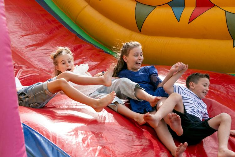 WRC Kids on Jumping Castle