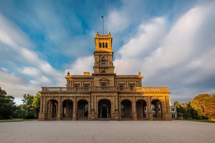 The historic Werribee Mansion, which you can tour during your stay