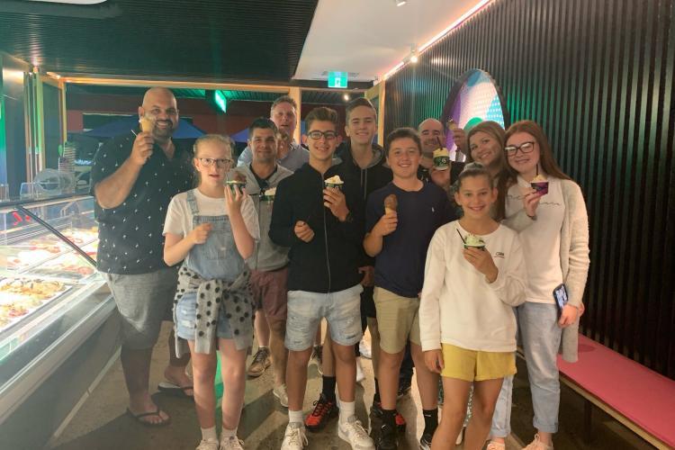 Customers with gelati