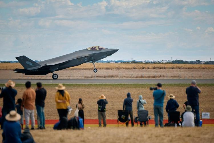 F35A Taking Off In Front of Crowd