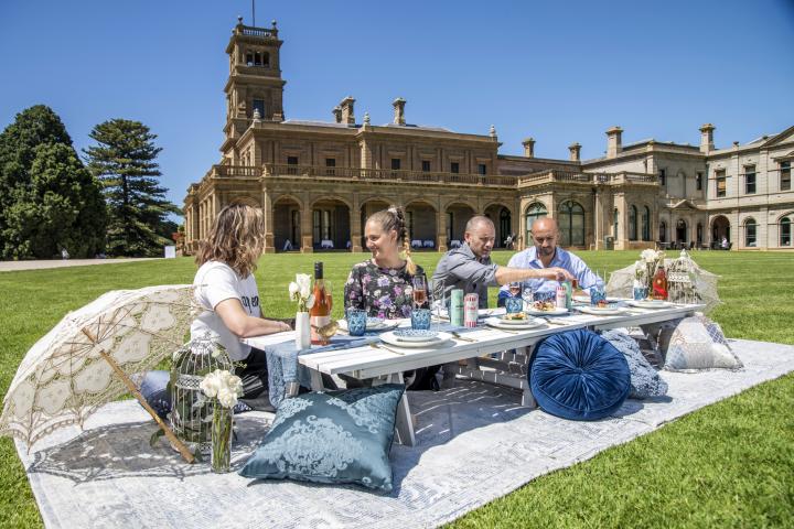 Mansion Hotel High Tea on the lawn at Werribee Park
